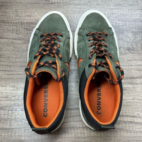 Converse~Women’s~One Star Olive & Orange Nubuck Suede Sneakers~Size 7.5 - Picture 5 of 8